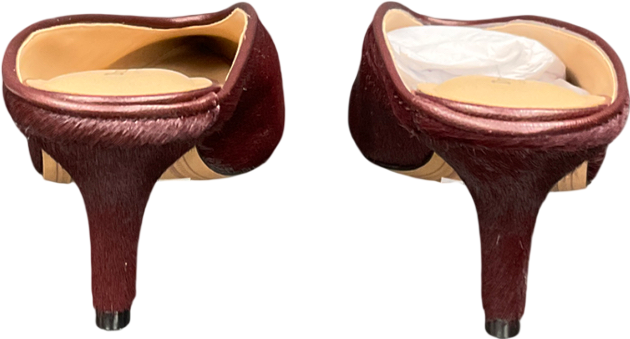 Dune Purple Decisive Leather High Vamp Mule UK 5 EU 38 👠