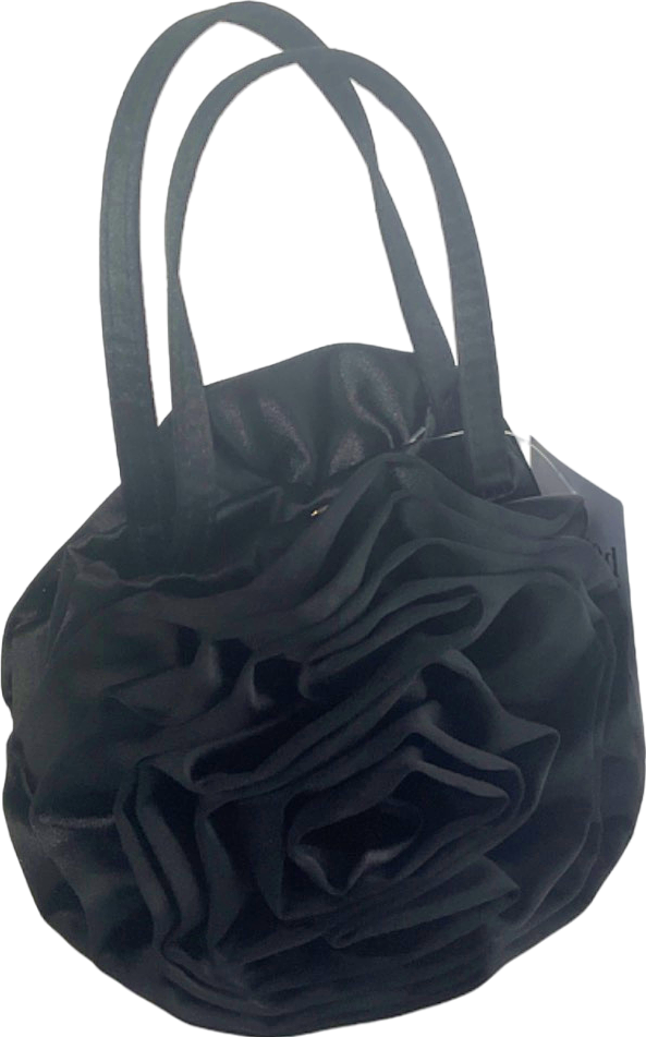 Black 3d Floral Handbag