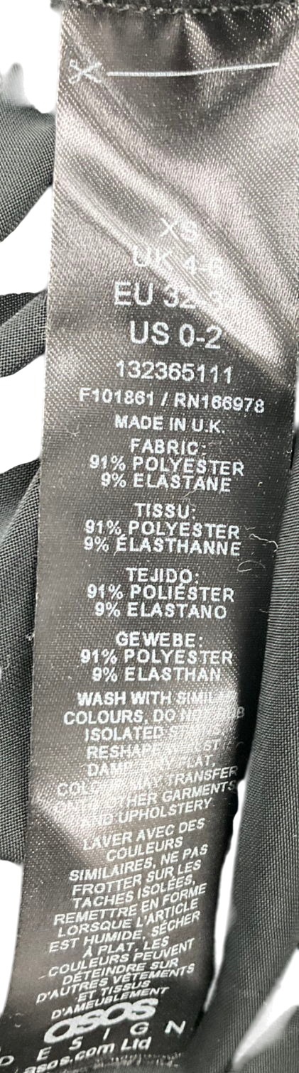 ASOS Slinky Cut Out Maxi Dress In Black UK 6