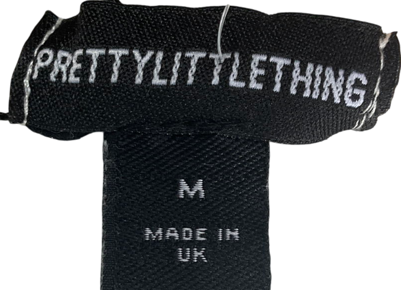 PrettyLittleThing Cream Crochet Knit Slouchy Flared Sleeve Jumper UK M