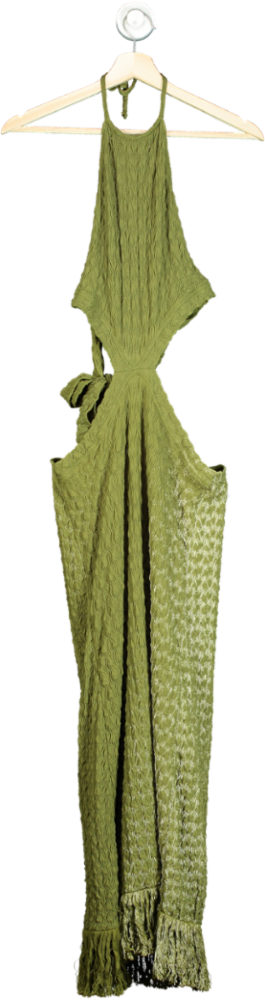 LELE Santanyi Mallorca Green Halter Neck Dress UK 10