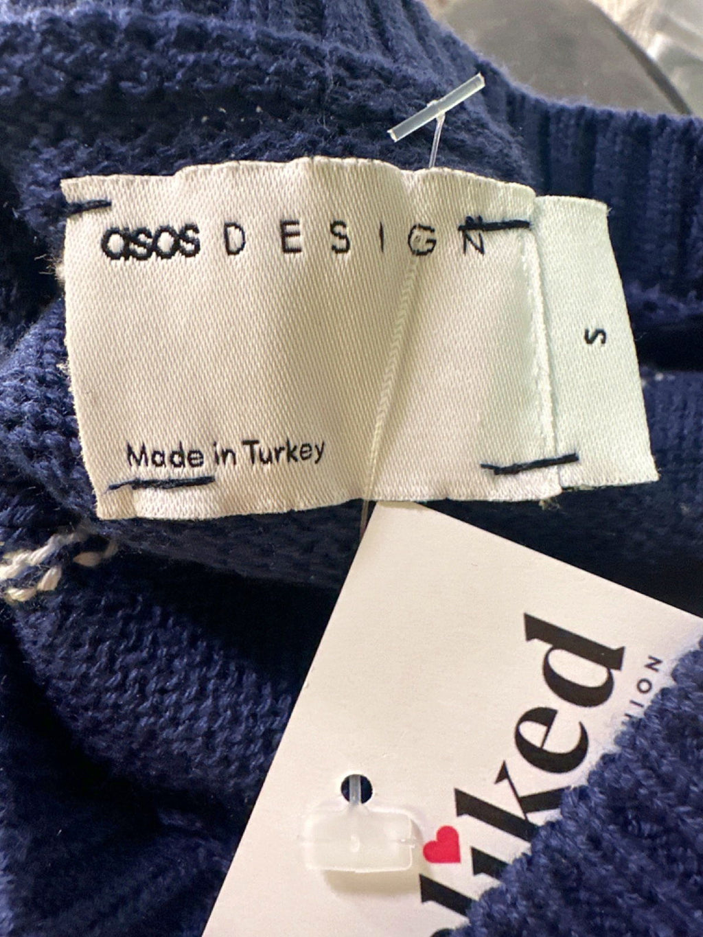 ASOS Navy Striped Knit Vest UK S