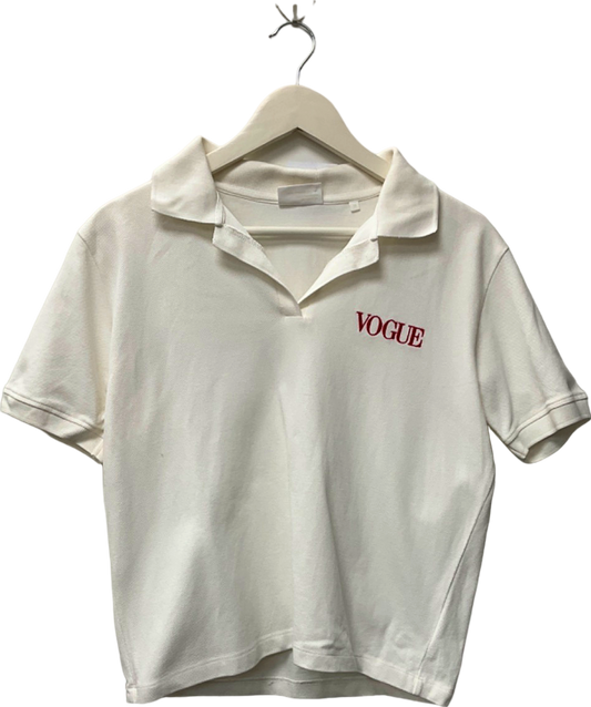 British Vogue Collection White Polo Shirt UK M