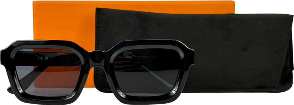 MELLER Black Nayah Square Sunglasses in Case / Box