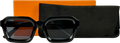 MELLER Black Nayah Square Sunglasses in Case / Box