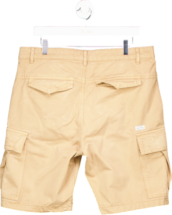 Jack Wills Beige Cargo Shorts UK L