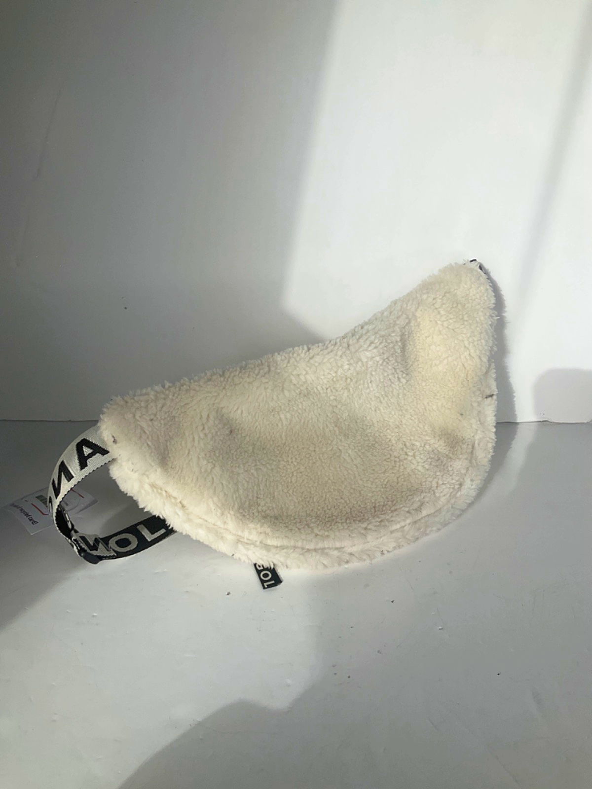 Kangol Cream Sherpa Fanny Pack