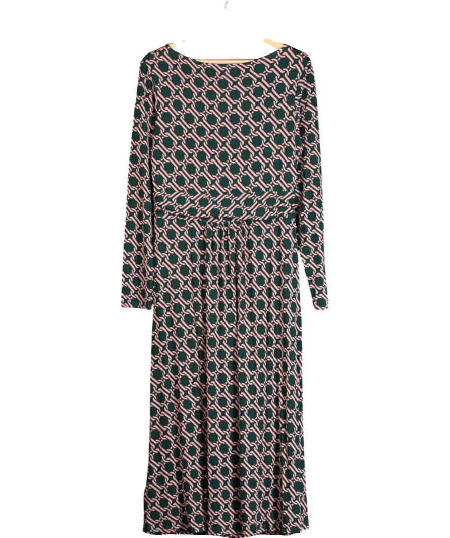 Boden Green Amelie Long Sleeve Midi Dress UK 12