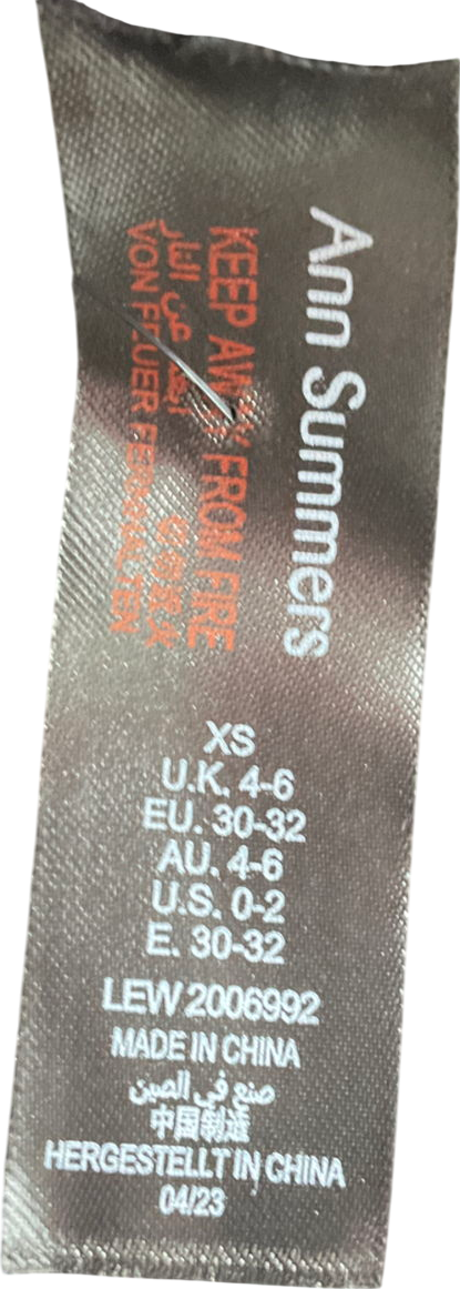 Ann Summers Lace Bellatrix Black Body Suit UK XS