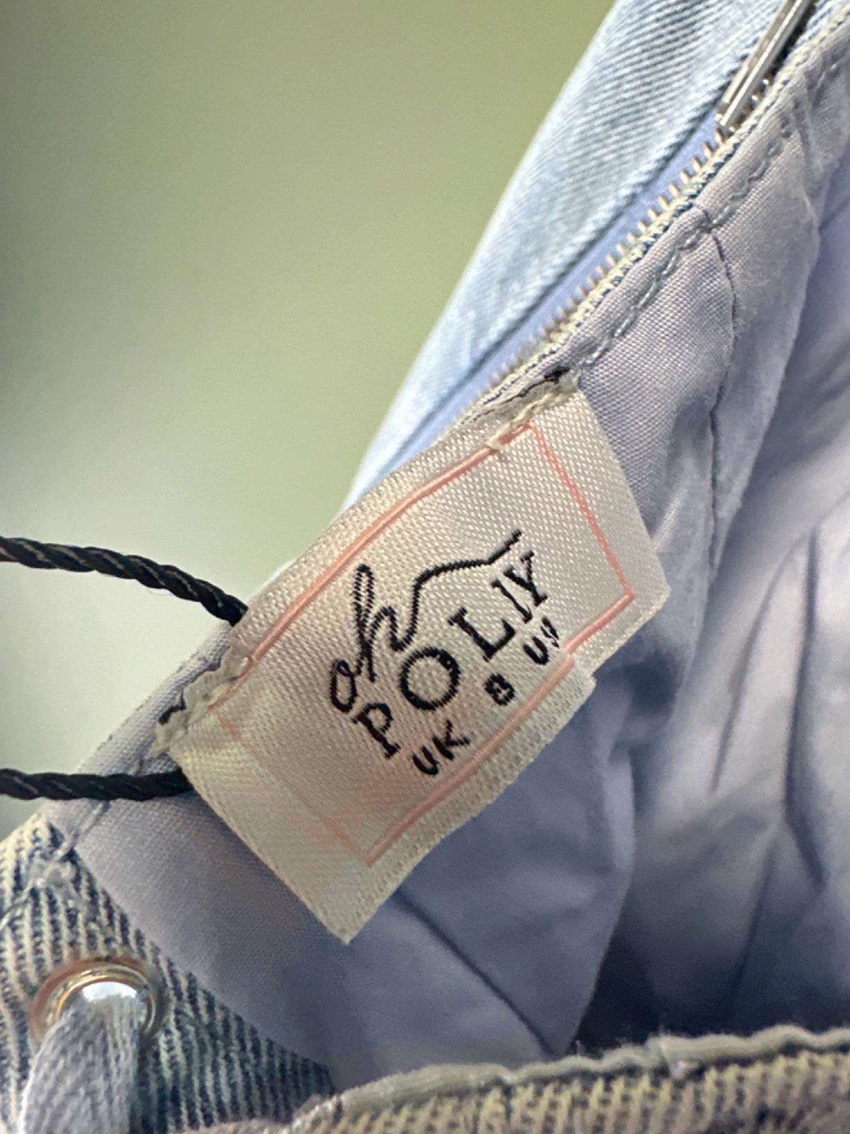 Oh Polly Light Blue Denim Halter Dress UK 8