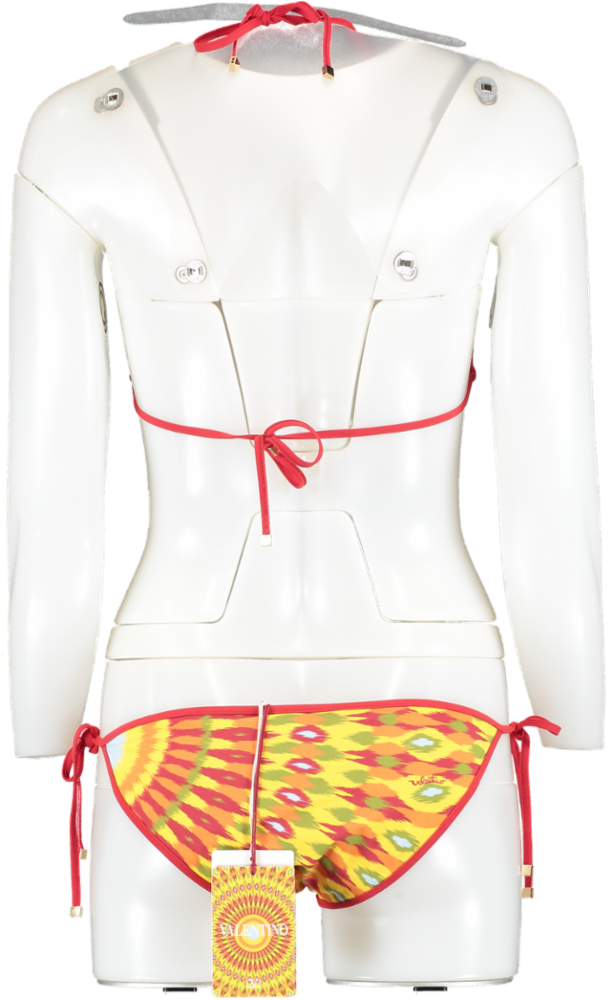 Valentino Printed Triangle Logo Rockstud Bikini Set BNWT UK S