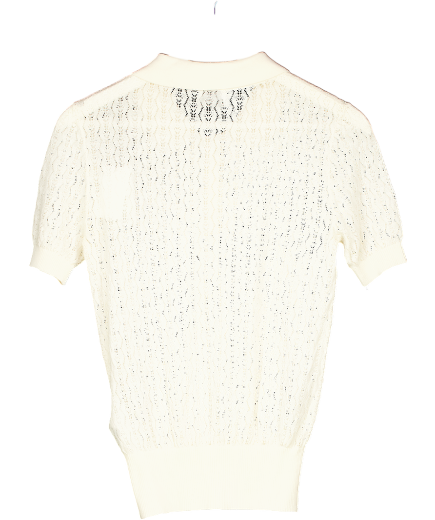 Claudie Pierlot White Polo Shirt UK 6