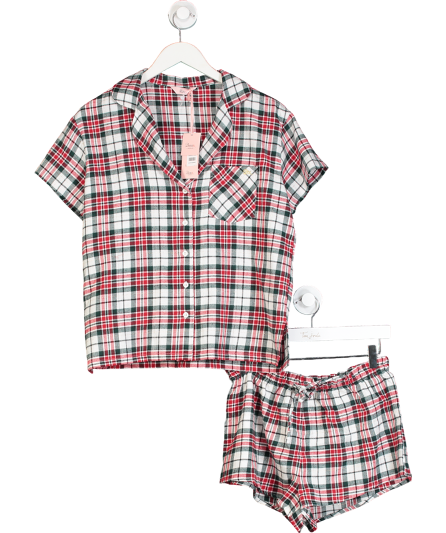 boux avenue Red Check Fleece Short Pyjamas UK 12