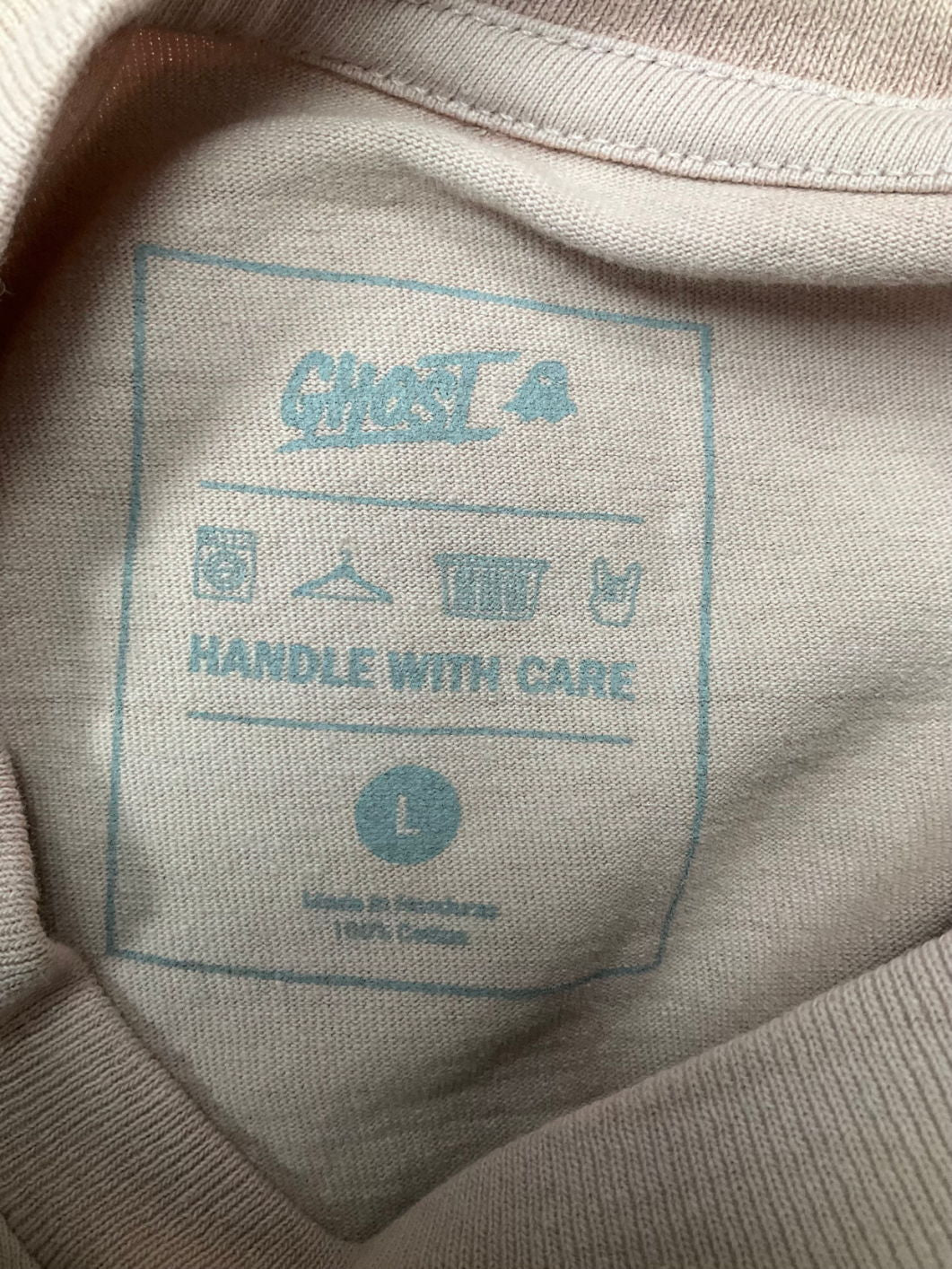 ghost Pink Element Cotton Crew Neck T Shirt UK L