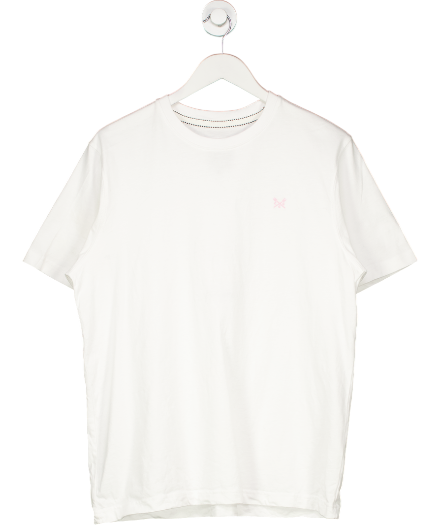 Crew Clothing Company White Round Neck Tee UK L
