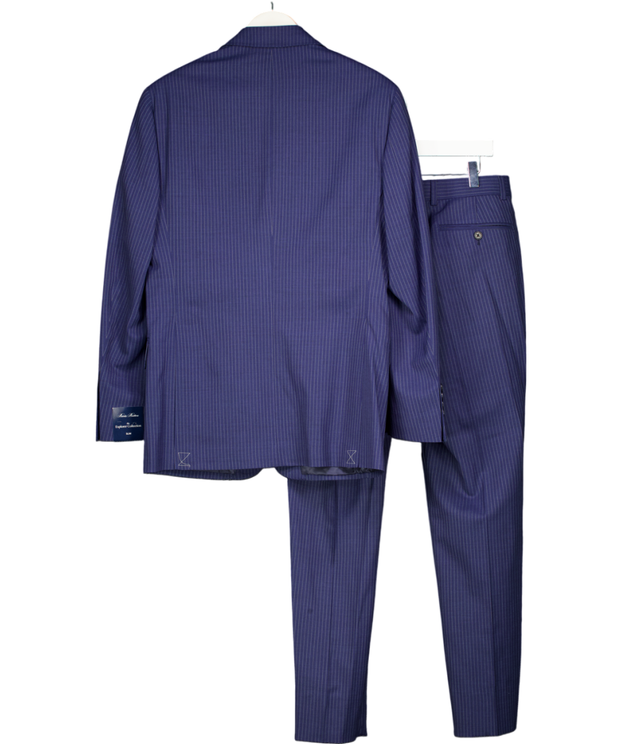 Brooks Brothers Blue 2-pieceblue Pinstripe Wool Suit Blazer (39R) & Trousers W30/32 W30