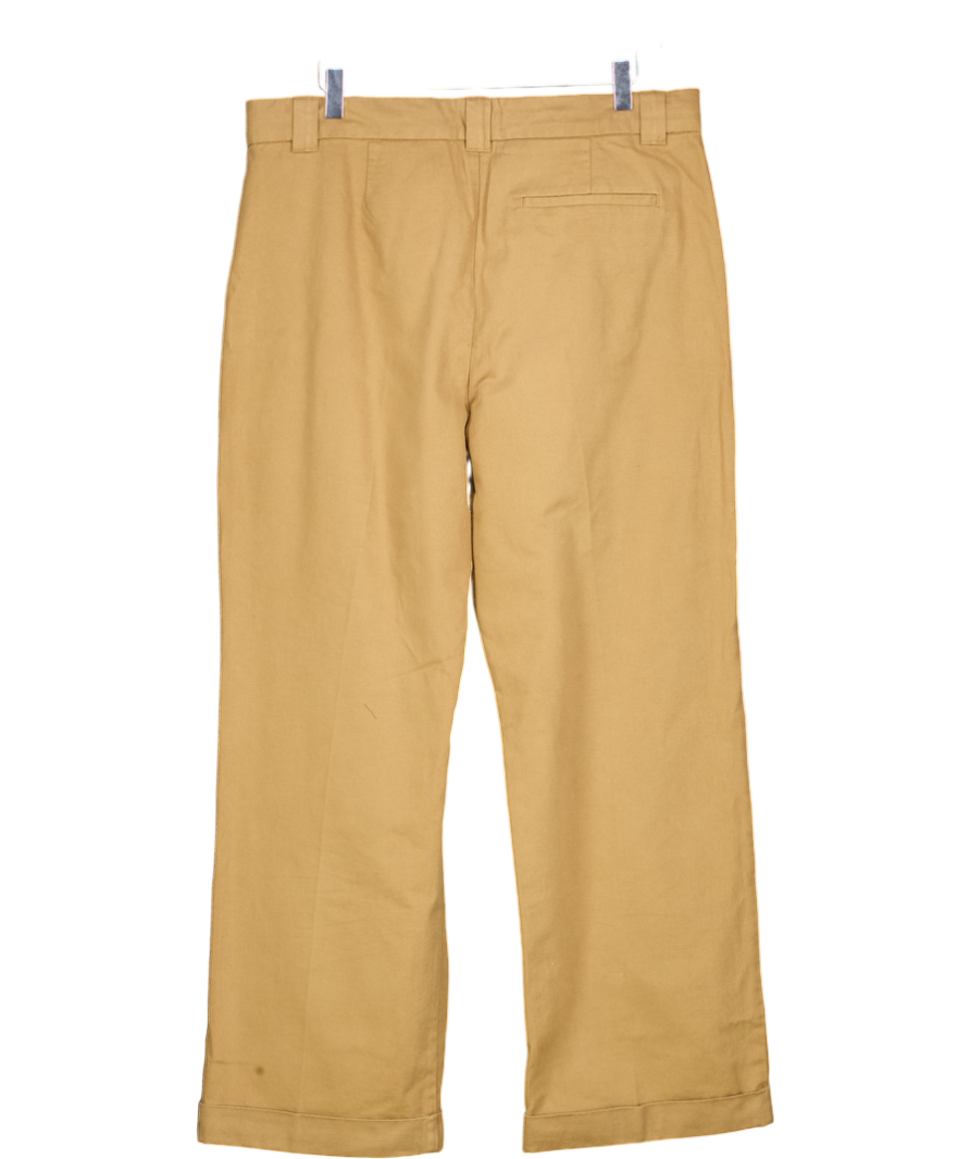 Sezane Brown Wide 7/8 Leg Trousers UK 14