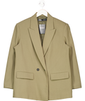 ZARA Green Oversize Double-breasted Blazer UK M
