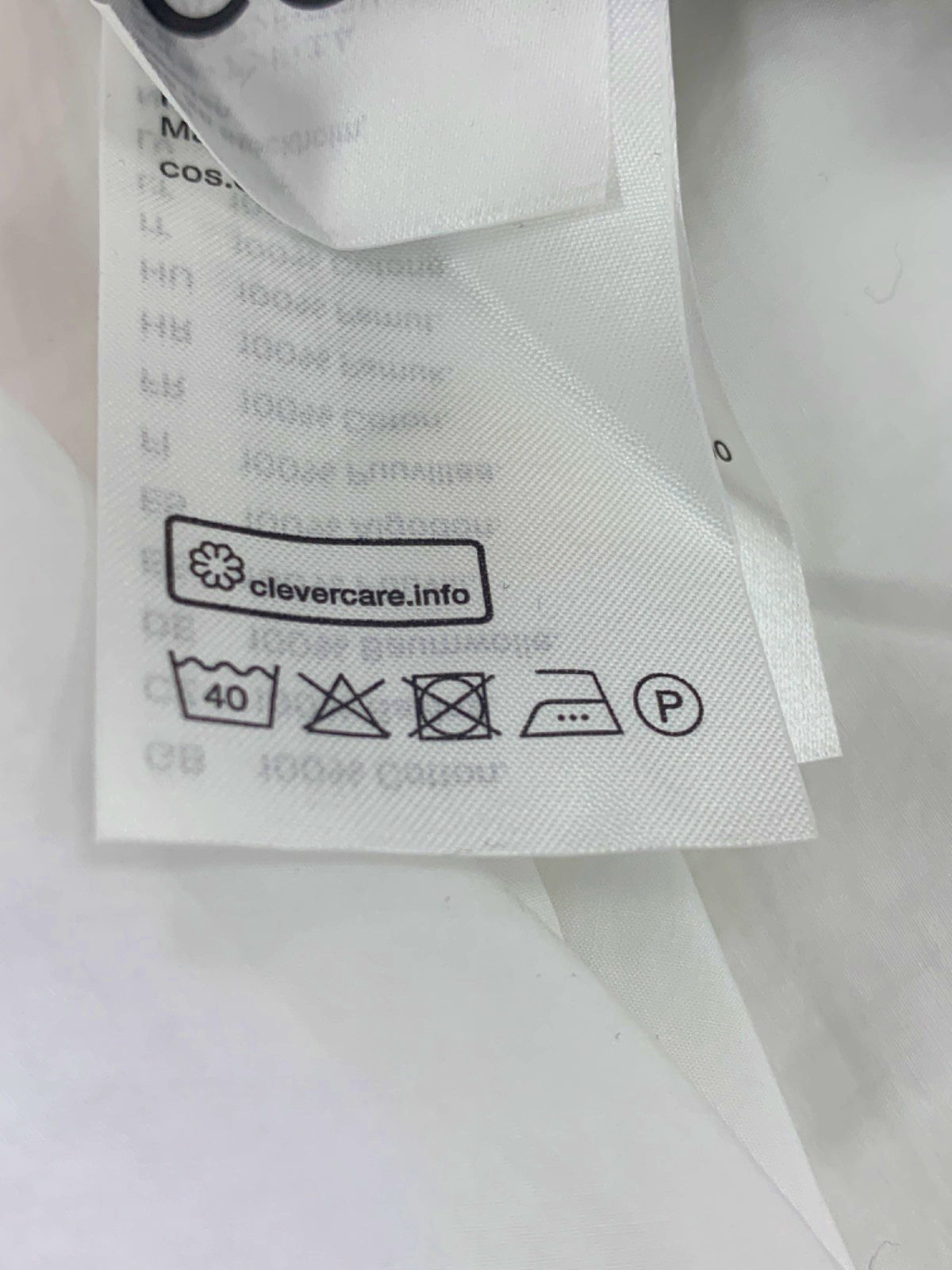 Cos White Cotton Frill Collar Shirt UK 8