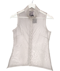 Remain Birger Christensen Grey Organza Sleeveless Blouse UK S