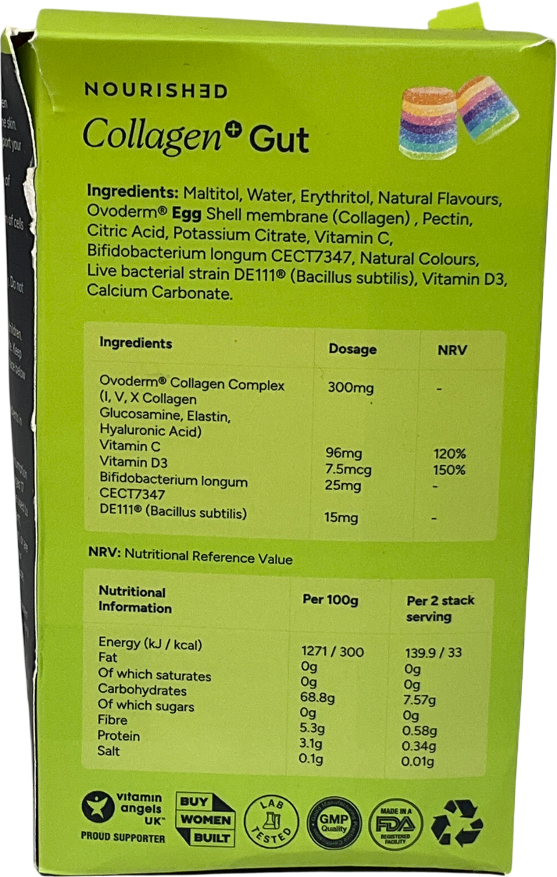 Nourished Collagen+ Gut Nutrient Stacks Gummies 30s Collagen 30