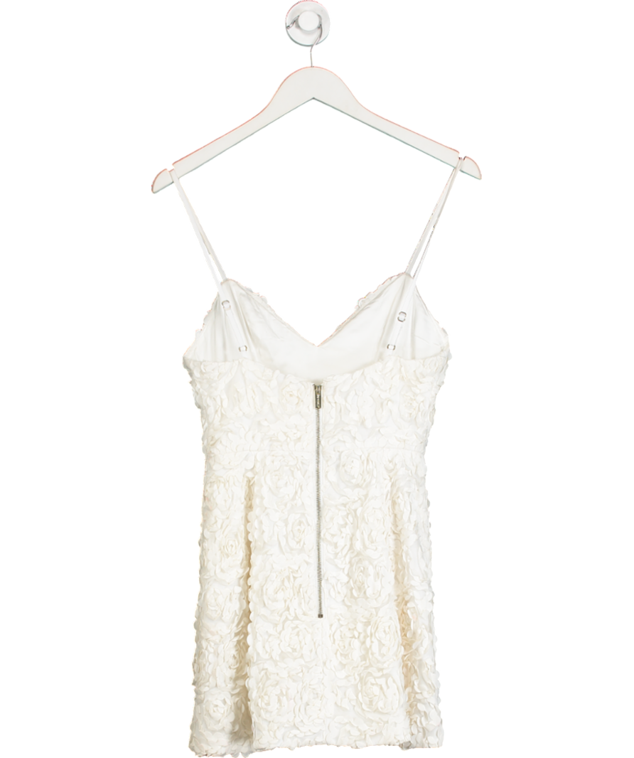 House of CB White Desiree Floral Applique Mini Dress UK XS