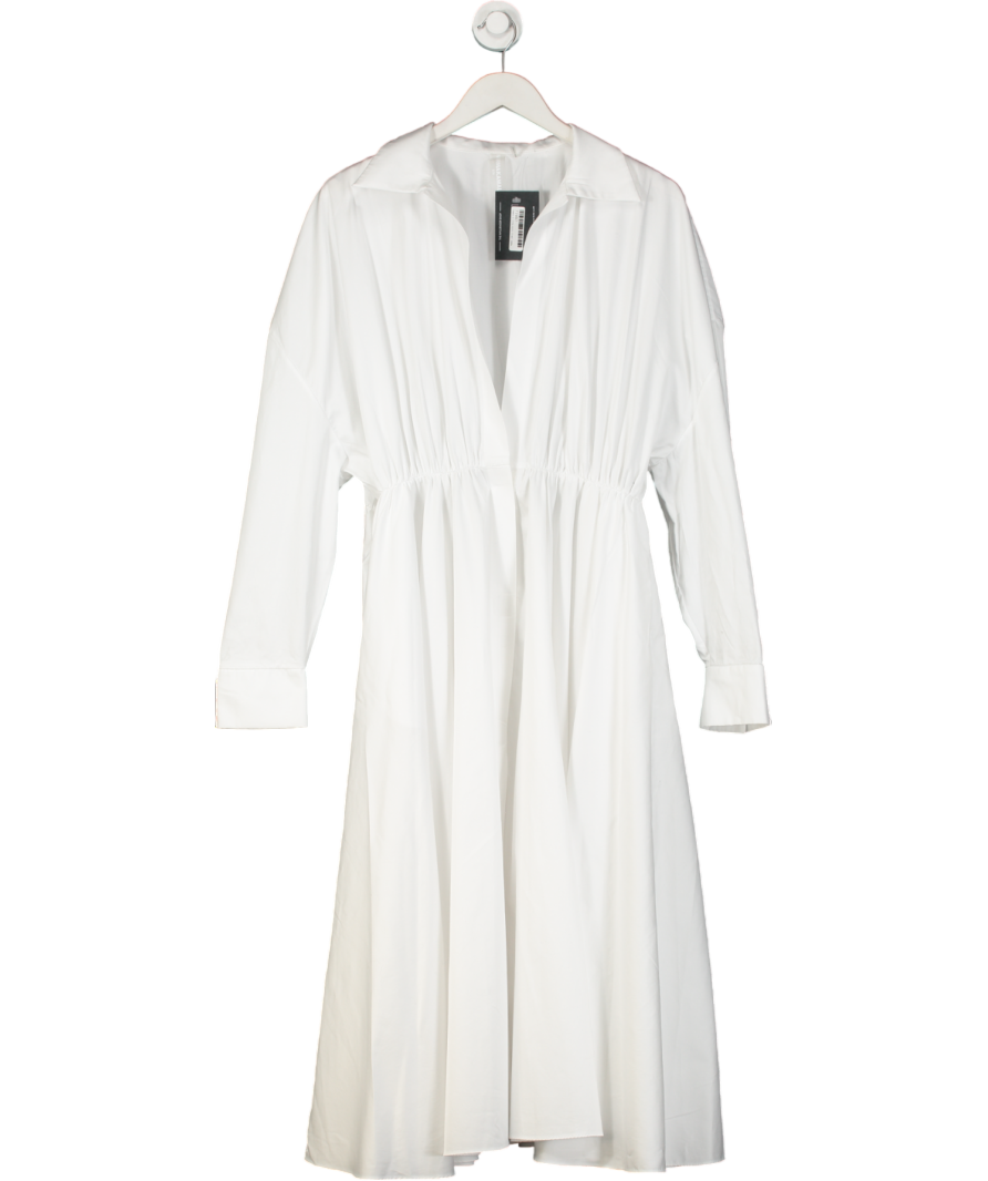 Norma Kamali White Cotton Shirt Dress UK S