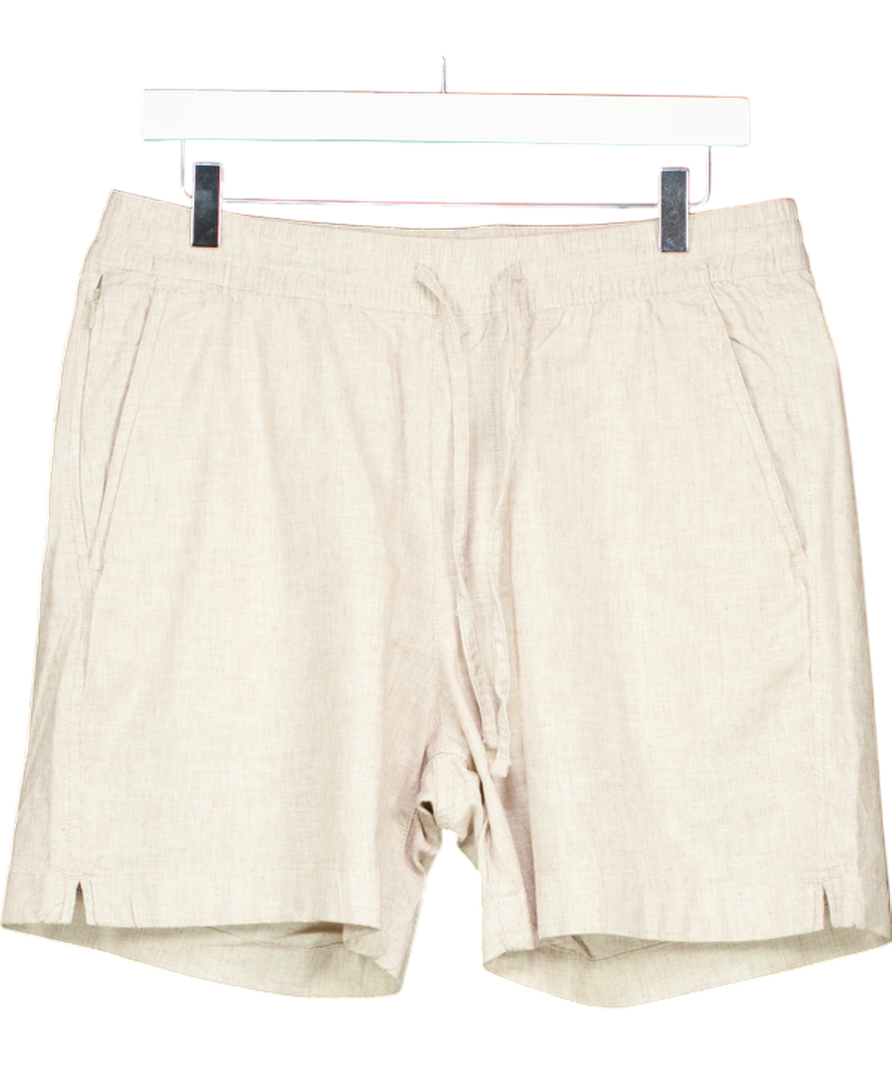 Abercrombie & Fitch Beige Linen-blend Pull-on Short UK M