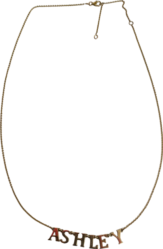 Metallic Personalised Ashley Necklace One Size