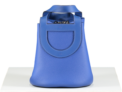 Hermès In The Loop 18 Taurillon Clemence Leather Bleu Royale Bag with palladium hardware BOX FRESH