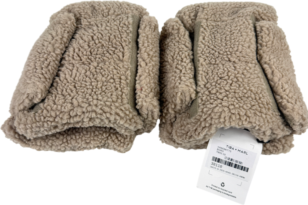 Tiba + Marl Brown Universal Buggy Handmitts Borg Fleece One Size