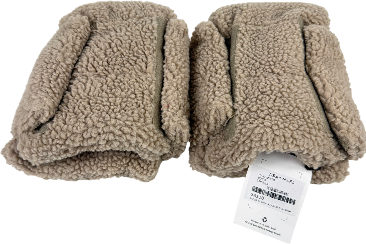 Tiba + Marl Brown Universal Buggy Handmitts Borg Fleece One Size