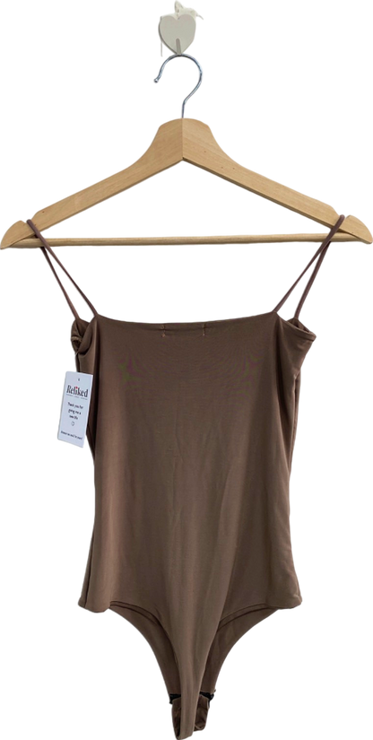 PrettyLittleThing Brown Bodysuit Size UK 6