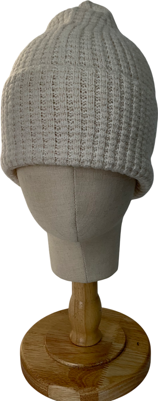 Naked wardrobe Cream Knit Beanie Bone Colour One Size