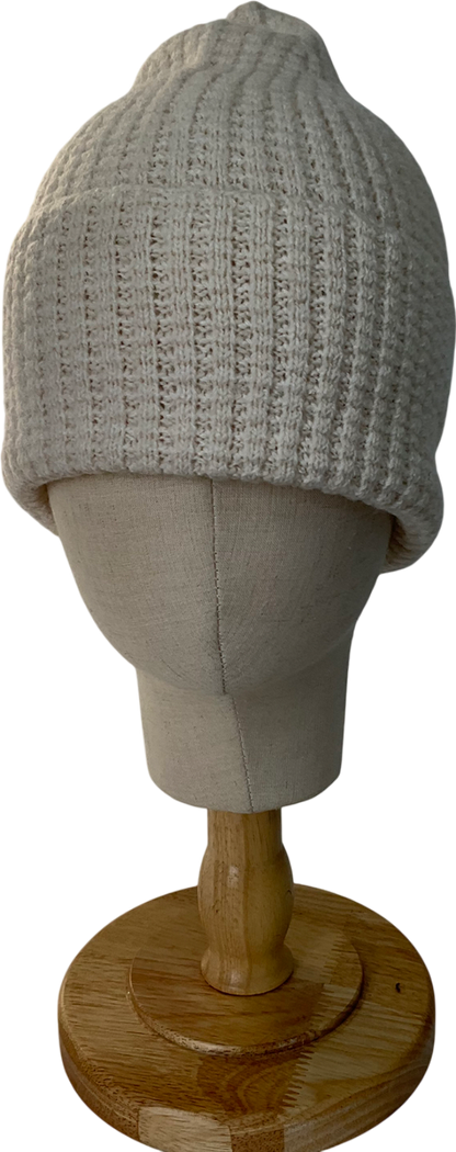 Naked wardrobe Cream Knit Beanie Bone Colour One Size