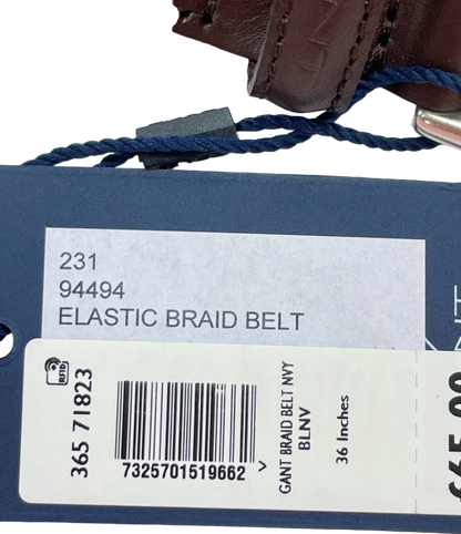 Gant Navy Blue Elastic Braid Belt W36