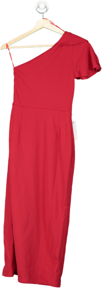 Lipsy Red One-Shoulder Maxi Dress UK 6