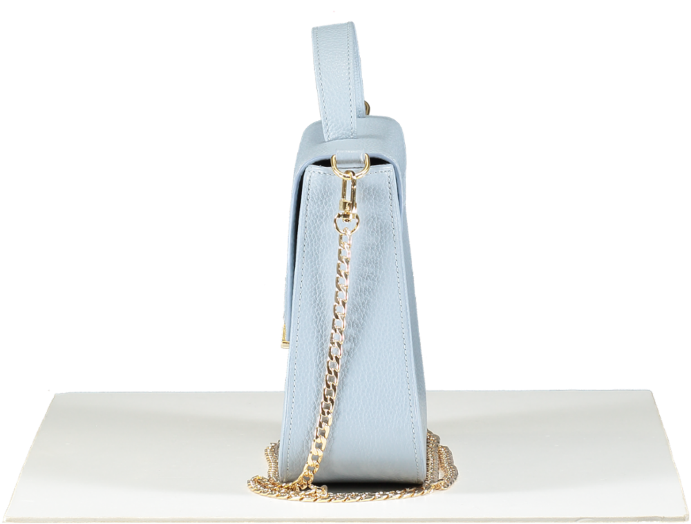 Charlotte Elizabeth Blue Bloomsbury Crossbody Handbag with chain strap
