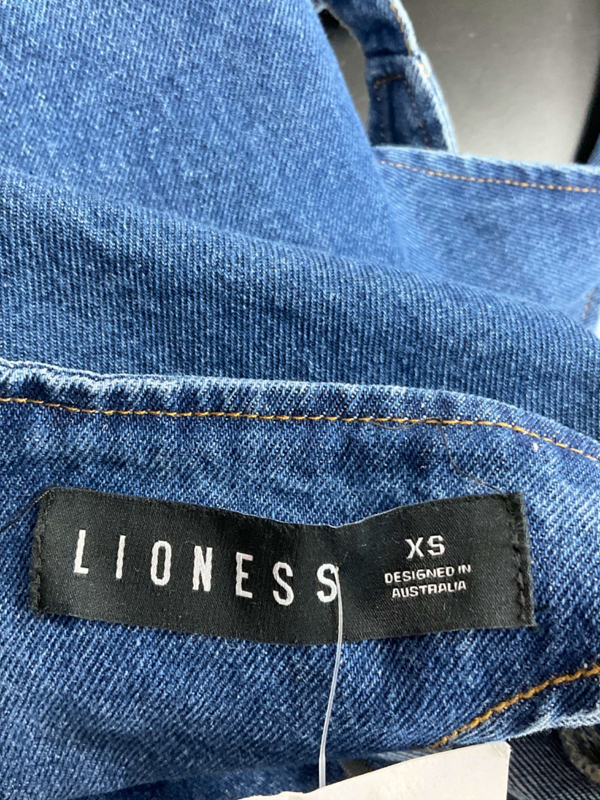 Lioness Blue Denim Halter Vest UK XS