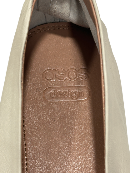 ASOS Cream Mary Jane Ballet Flats UK 5 EU 38 👠