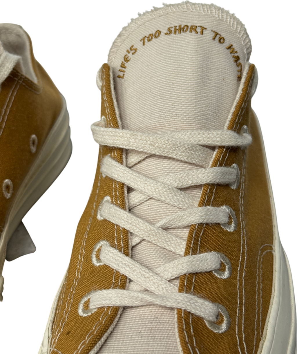 Converse Tan Brown Chuck Taylor "life's To Short" Low Top Trainers UK 6 EU 39 👠