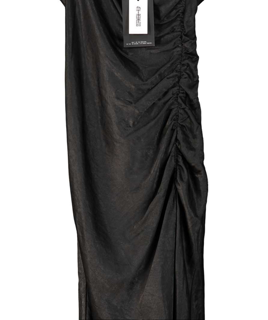 4th & Reckless Black Eve Maxi Dress UK 8