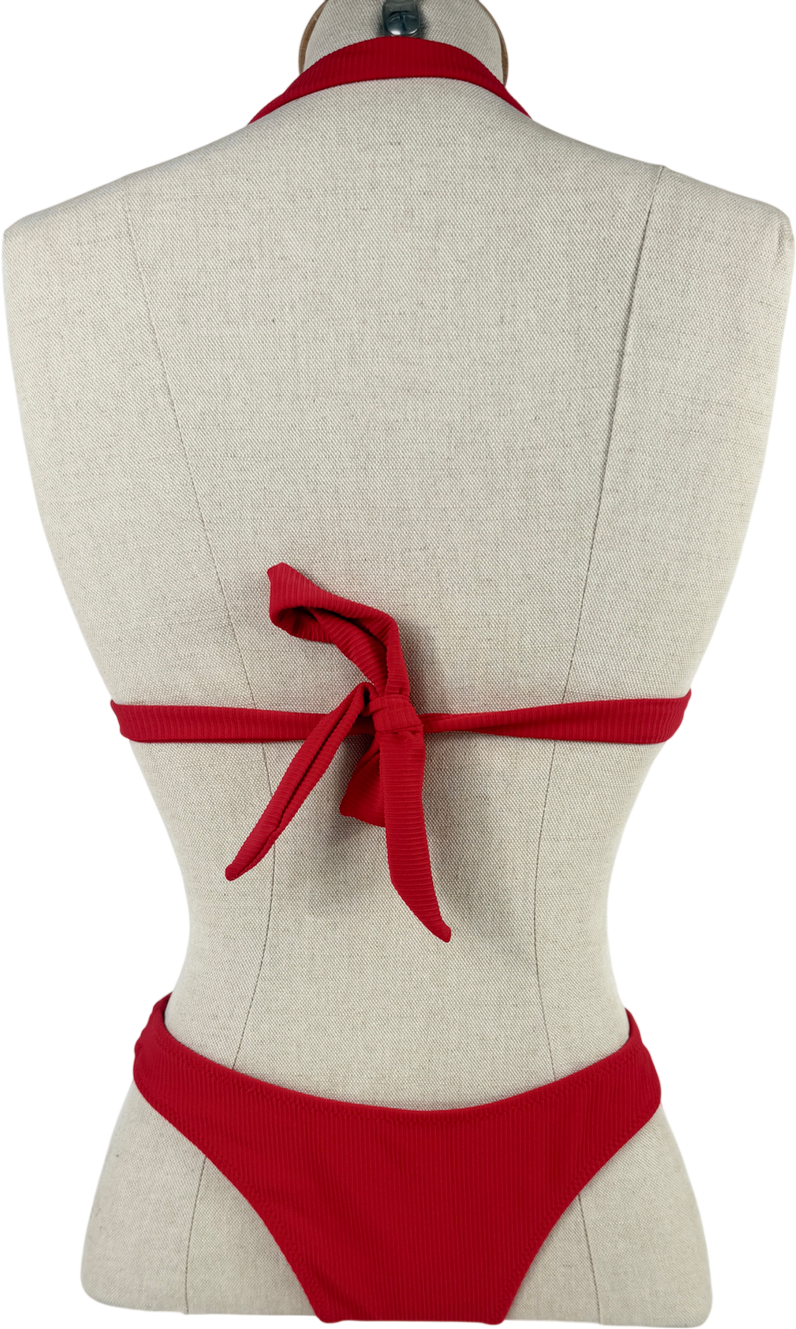 Lole swim Red Ribbed Bikini UK S/M
