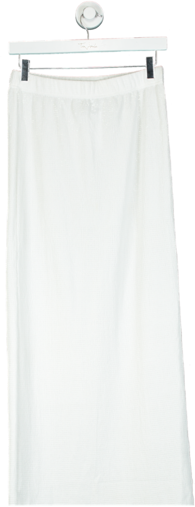 Pretty Little Thing White Maxi Skirt UK 10