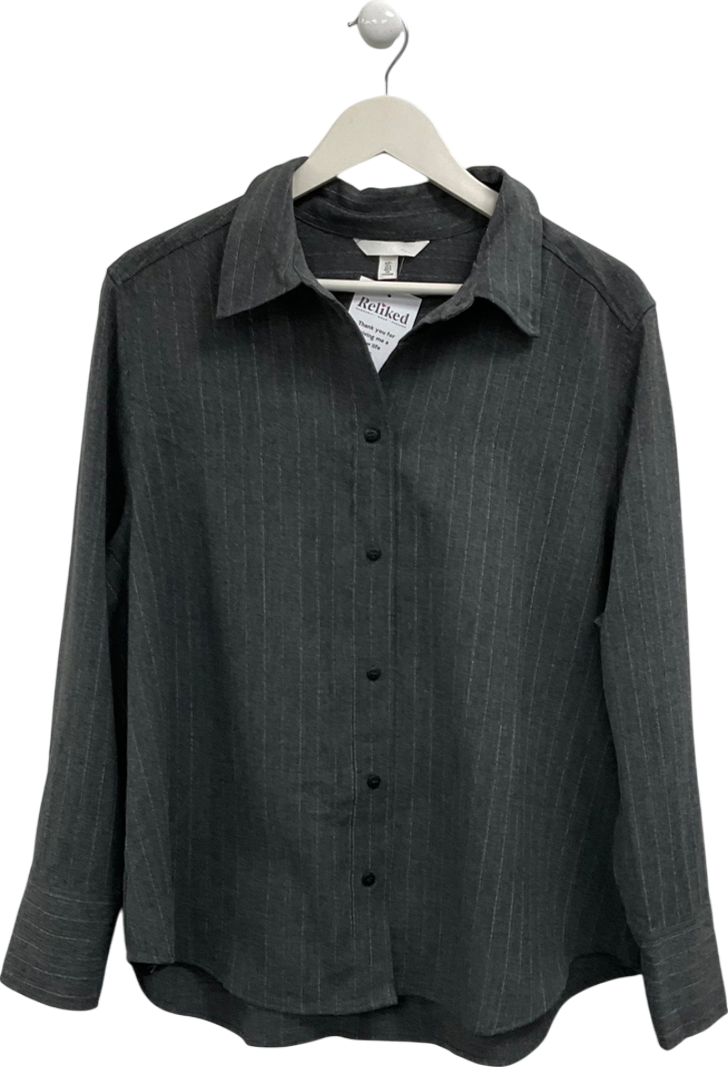 H&M Grey Pinstripe Shirt UK L