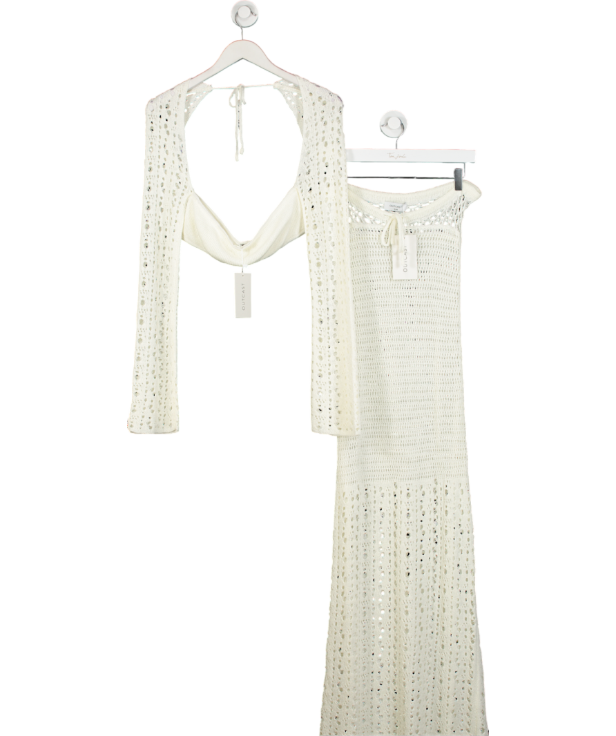 Outcast Cream Jordane Top And Skirt Set UK S/M