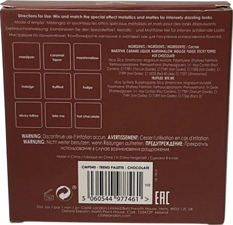 Ciate Trend Eyeshadow Palette Chocolate 10.8