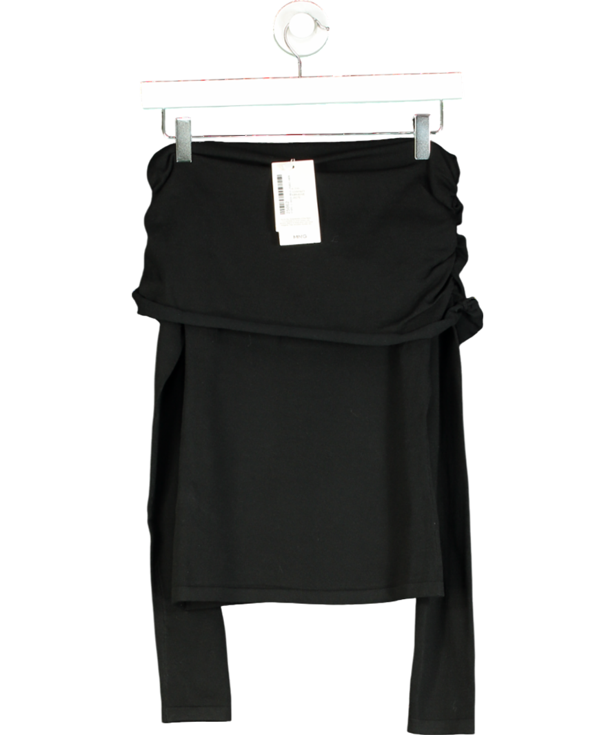 MANGO Black Off Shoulders Sweater UK S