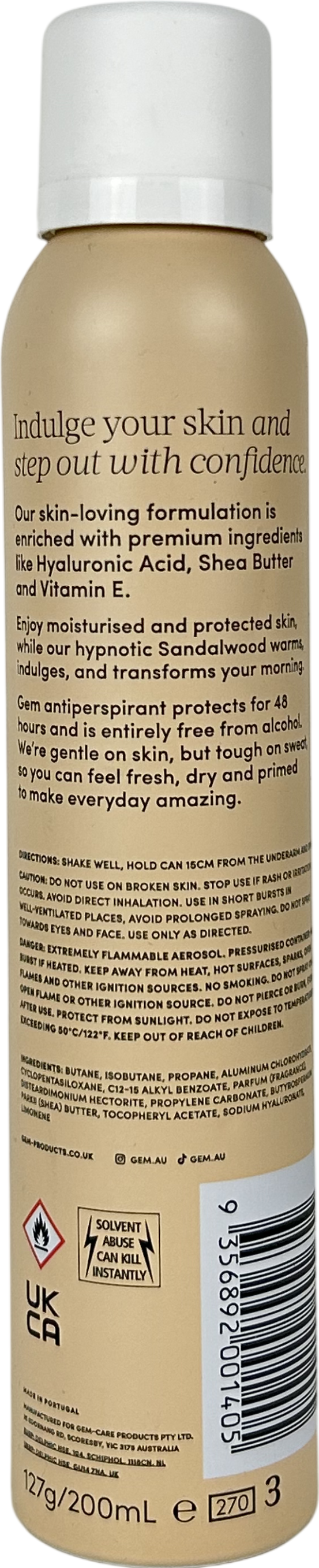 Gem Skin-loving Deodorant Santal 200ml