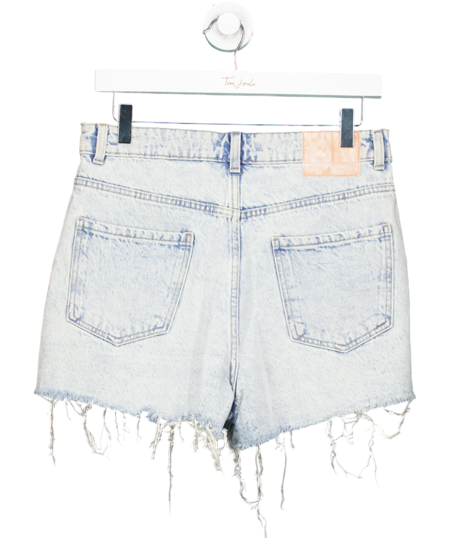 ZARA Blue Ripped Denim Shorts UK 12